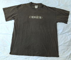 Vtg 90s Mossimo T Shirt USA Size L Single Stitch Double Sided Brown *Distressed