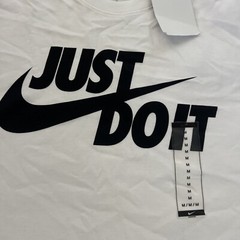 Nike Sz M – Tee Just Do It – T – Shirt White AR5006-100 $30