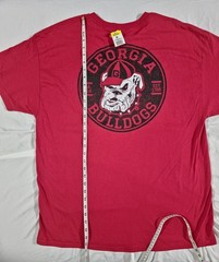 Georgia Bulldogs Men Shirt XL Red Short Sleeve Crew Neck Solid Hanes New