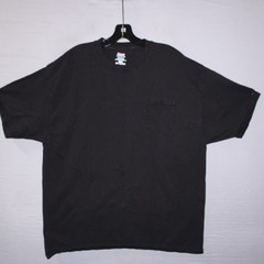 Hanes Mens Short Sleeve Beefy Plain Black Cotton Crew Neck Blank T-Shirt