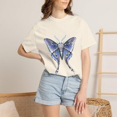 Chrome Lunar Moth Signal Graphic T-Shirt