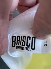 NWT Brisco Brands Men’s White Pickle T-shirt Tee XL