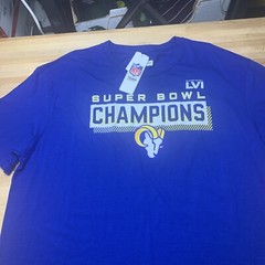 Los Angeles Rams Mens Super Bowl LVI Champions 2021-2022 T-Shirt Fanatics S-XL