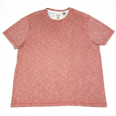 Tasso Elba Island T Shirt Mens XL Rust Striped UPF Sun Protection Rayon Blend