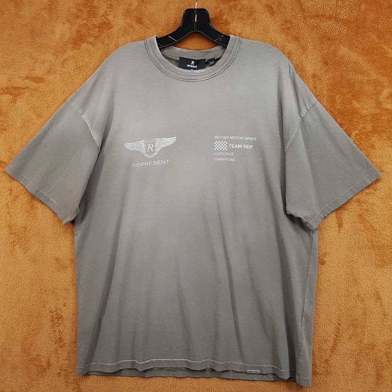 REPRESENT Shirt Mens Medium Brown Pullover Crew Team Rep Shadows T-Shirt Tee