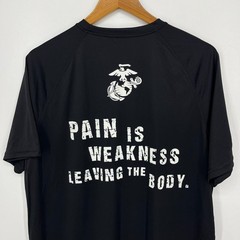 USMC Marines Short Sleeve T-Shirt Men’s Size L Black Moisture Wicking USA NWOT