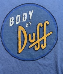 Body of Duff Beer T Shirt Mens Size M Blue Graphic Tee
