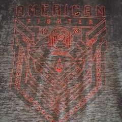 American Fighter Black Graphic Print Logo T-Shirt Men’s 2XL Crew Neck