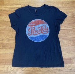 Pepsi Cola Tshirt Adult Large Blue District Made Tee Logo Casualwear Shirt