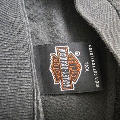 Y2K Harley Davidson Shirt Men Large XXL Black Flames Long Sleeve Hits Daytona
