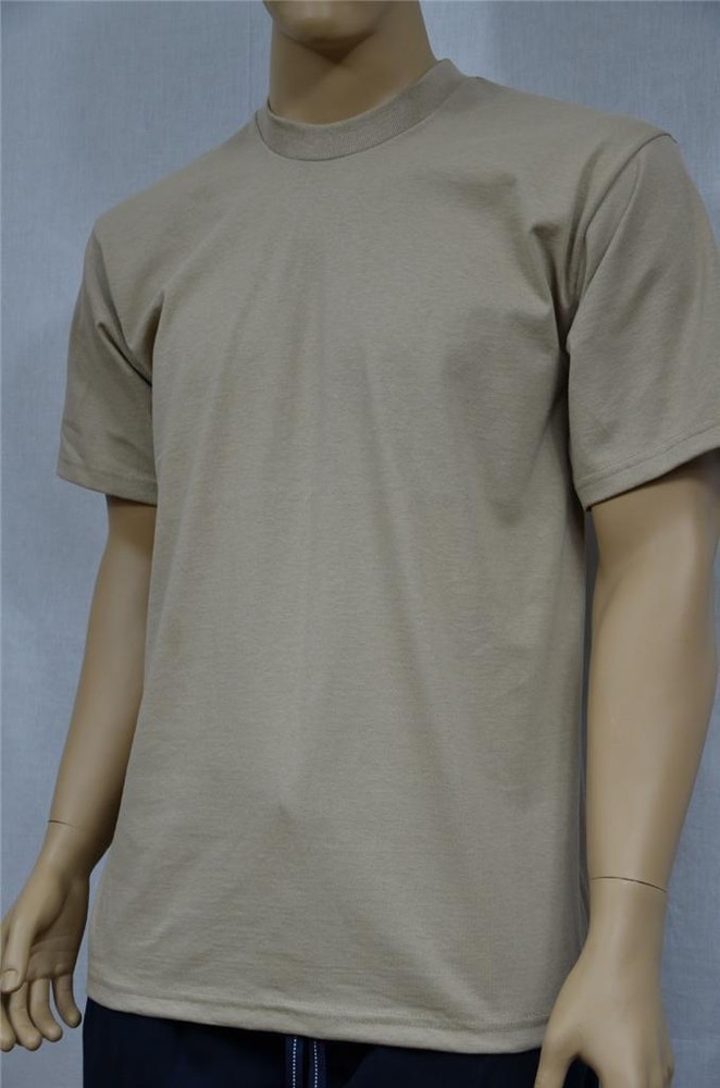 3 NEW PROCLUB S-5XLT HEAVY WEIGHT T-SHIRTS KHAKI PLAIN TEE PRO CLUB BLANK