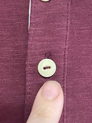 Goodthreads Shirt, Men’s Size Medium, Maroon, Short Sleeve, Quarter Buttons