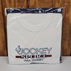 Vintage Jockey Sport Crewneck T-Shirt Men’s L Textured Ribbed Undershirt 1997