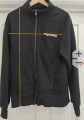 Wagamama Staff Zip Sweatshirt Top Black Fleece Lined Genuine Uniform Size M