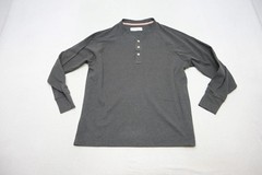 The Normal Brand Henley Sweat Shirt Gray Long Sleeve Stretch Mens Size 2XL XXL