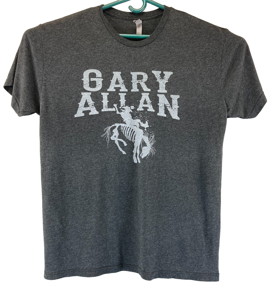 Gary Allan Concert Tour Shirt Men’s XXL Skeleton Cowboy Horse Country Music Rock