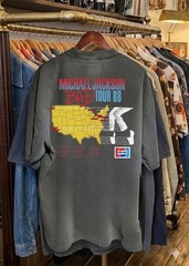 MICHAEL JACKSON BAD TOUR 1988 TOUR ON A SHAKA HEAVYWEIGHT GARMET SHIRT “MODERN”
