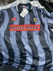 Sanrio Badtz-Maru Striped Soccer Jersey Men Large BoxLunch Shirt Top NWT Large