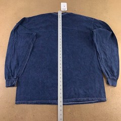 Colortone Men’s Size XL Navy Washed Bull City Graphic Long Sleeve T-Shirt NWT
