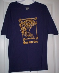 MARDI GRAS ABSTRACT GRAPHIC MASK “HAPPY MARDI GRAS” TSHIRT XL PURPLE/GOLD