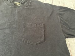 Russell Athletic Vintage 90s Pro Cotton Black Pocket Tee Large Streetwear Grunge