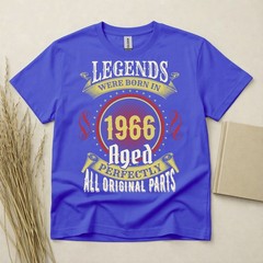 60th Birthday T Shirt Born In 1966 Gift 60 Year Old T-Shirt Legends Were Born