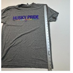 Next Level T-Shirt Mens Medium Gray Husky Pride UW Rainbow LGBTQ College Tee