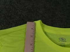 Athletic Works Shirt Men S Long Sleeve Crewneck Performance DriWorks Neon Yellow