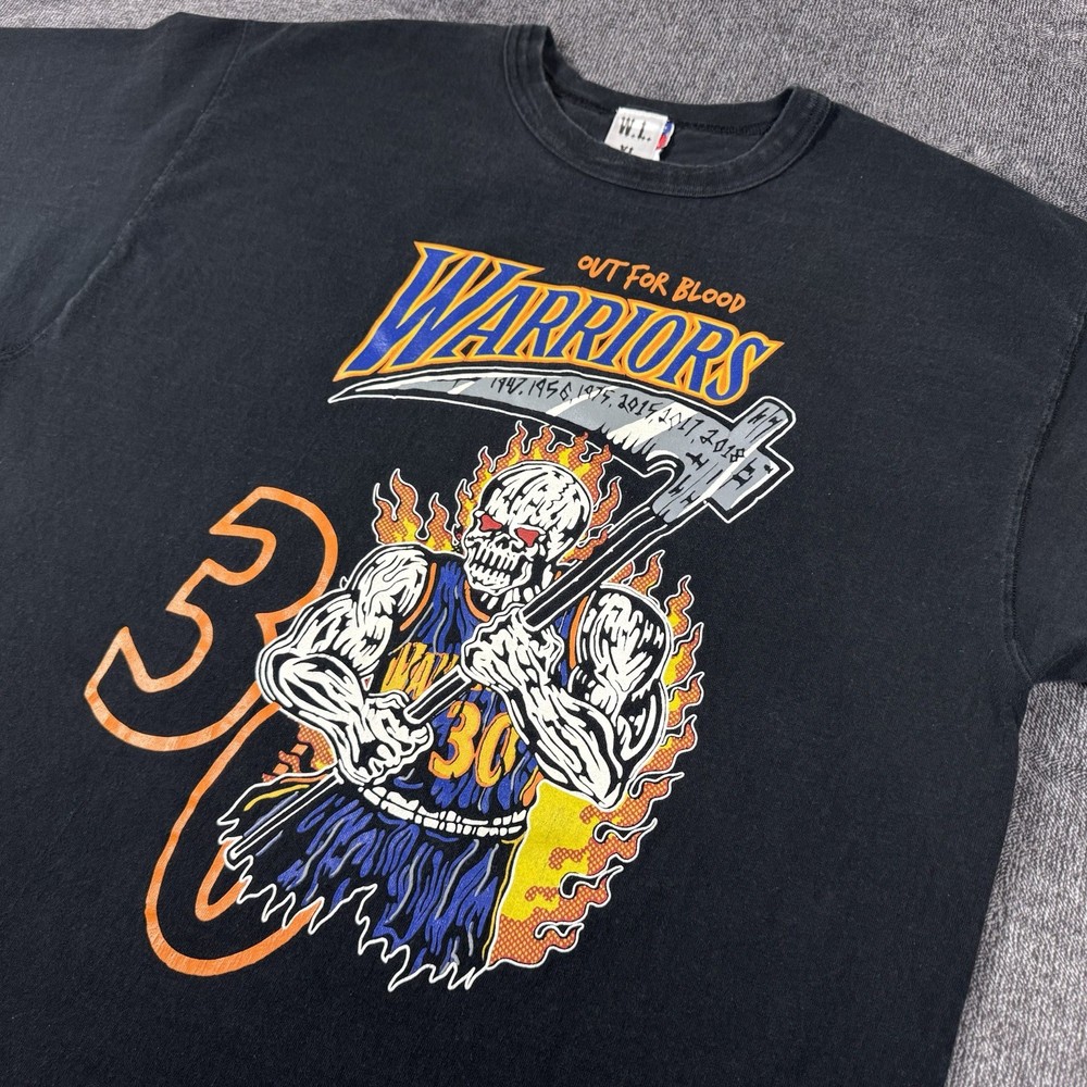 Warren Lotas Golden State Warriors Stephen Curry Shirt Size XL OUT FOR BLOOD