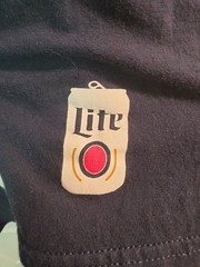 Miller Lite Beer Ghost Can T-Shirt Size XL Halloween Blue Scary Face