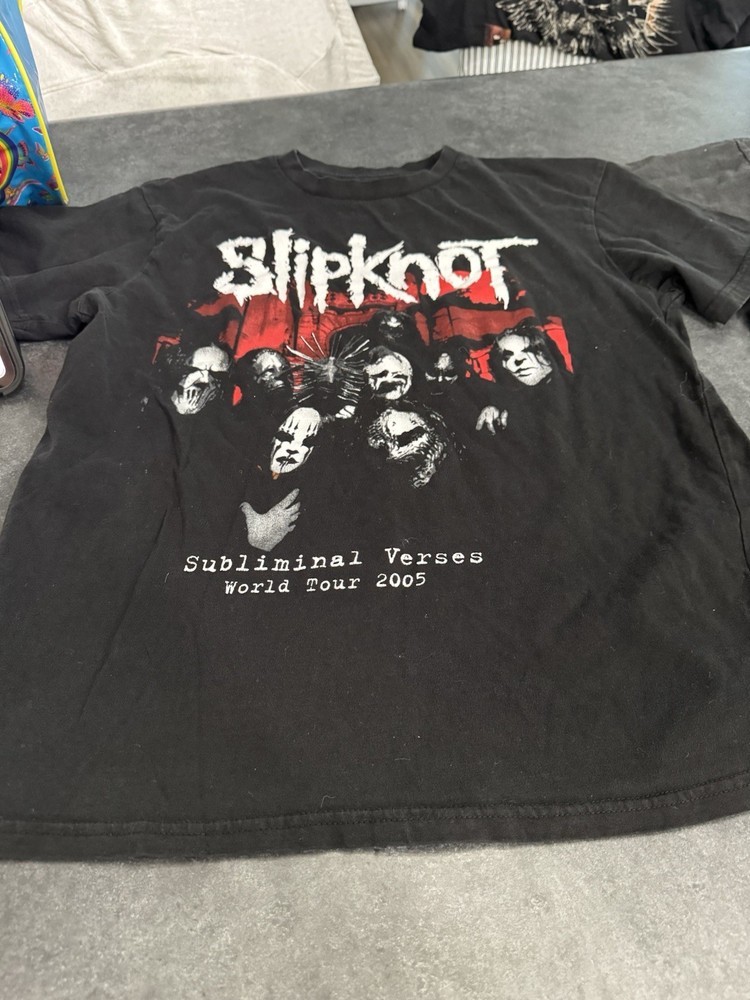 Slipknot Subliminal Verses 2005 World Tour T Shirt Men’s Size Medium Black