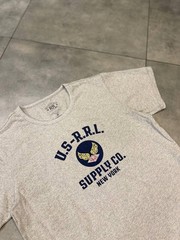 Double RL Ralph Lauren U.S. R.R.L. Supply Co Graphic T-Shirt Gray Men’s Size M