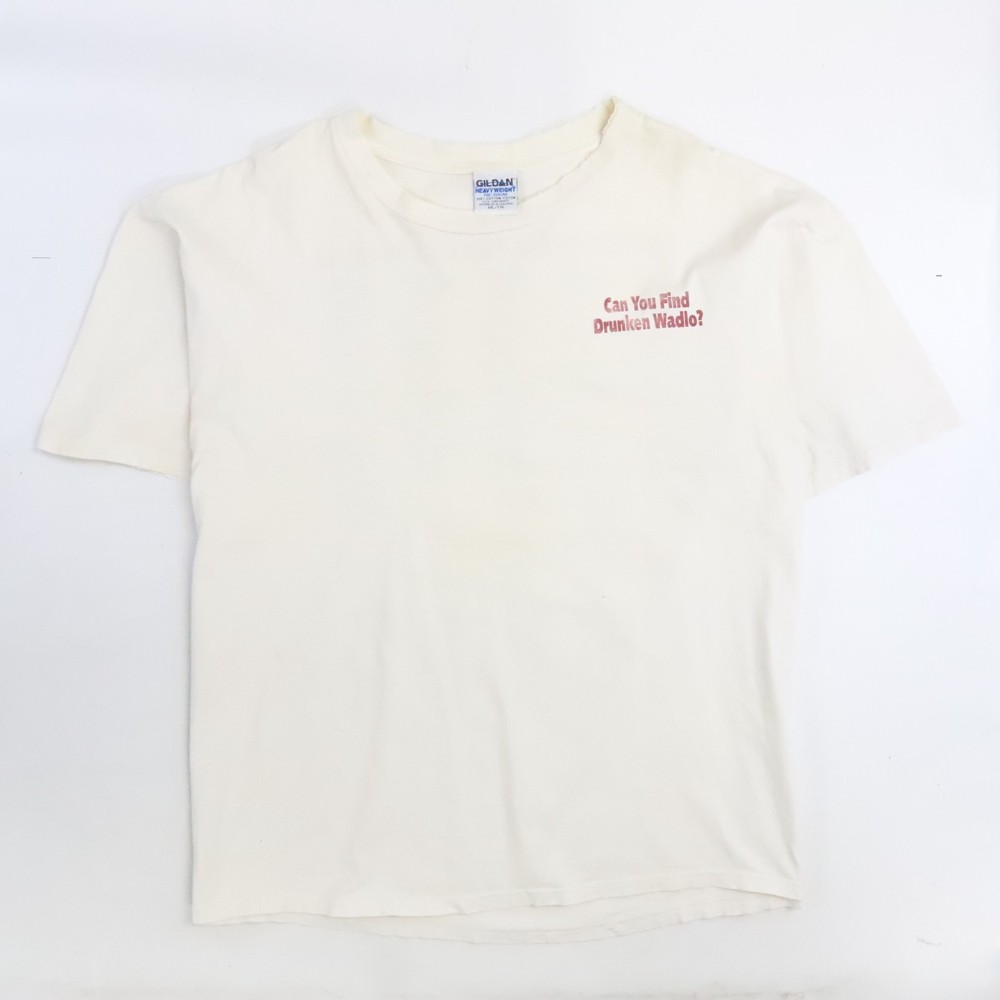 Vintage Can You Find Drunken Waldo T-Shirt Size 2XL Humor Parody 90s