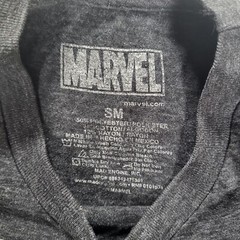 Marvel Comics Men’s Small Captain America Shield Distressed Look Black Tshirt