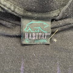 Vintage Habitat Shirt Mens L Wolf Jesus God Wrap Around Christian 90s Black