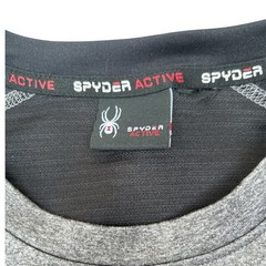 Spyder Shirt Active PROWEB Stretch Long Sleeve Fleece Tee Pullover Gray Mens XL