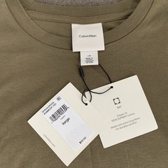 Calvin Klein Mens L Short-Sleeve Supima Cotton Soft Interlock T-Shirt Capers