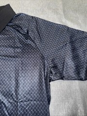 Retro Open Collar Polo In Square Geo Print XL -Brand- Tailored Athlete
