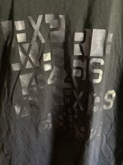 Express Graphic Print T-Shirt Black W Black Logo Size Medium Men