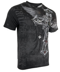 Xtreme Couture By Affliction Men’s T-Shirt Battledome Biker Cross