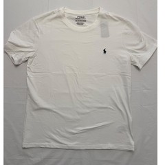 Polo Ralph Lauren White Cotton Crew Neck T-Shirt XXL Tailored Fit New With Tags
