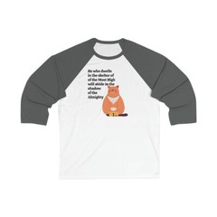 Shelter of the Most High Bible Verse 34 Sleeve Baseball Tee
