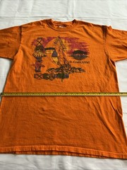 St. Croix T-Shirt VTG Fits Adult SZ Large Orange Sailboat Ocean Cotton Tee