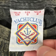 Vintage 90’s Cozumel Mexico T-Shirt Small? Black Yellow Acid Wash Yacht Club