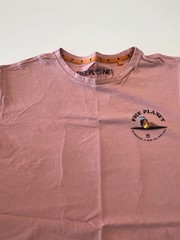 Free Planet Cotton Faded Rose Short Sleeve Crew Neck T-Shirt Men’s Flamingo L