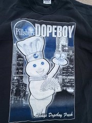Y2K Pillsbury Dopeboy Graphic T-Shirt XL Tall Black Bootleg Rap Hip Hop