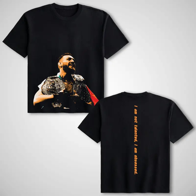 Conor McGregor Oversized UFC Graphic Tee Heavyweight Cotton Shirt