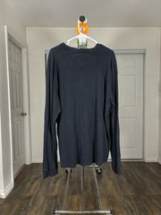 Levi’s Men’s Black Solid Henley Long Sleeve Cotton Knit Button T-Shirt XXL