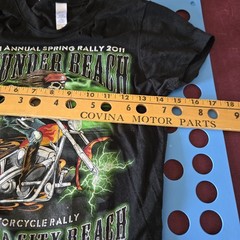 13th Thunder Beach Bike Week Panama City Beach T-Shirt Black Motorcyle Size S