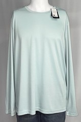 Alfani Stretch Men’s Solid Crewneck Longsleeved Performance Shirt Cloud Blue New